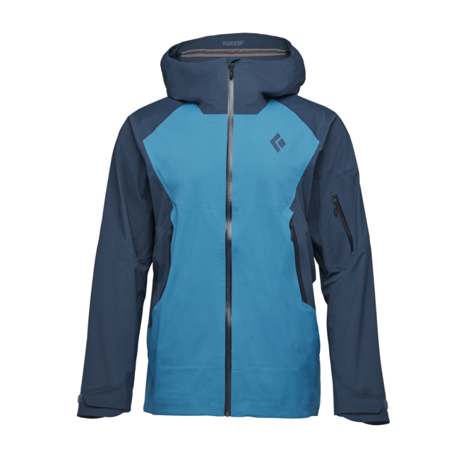 Black Diamond Recon Lt Stretch Shell Women's Men's Ski Jacket, Kingfisher-Indigo