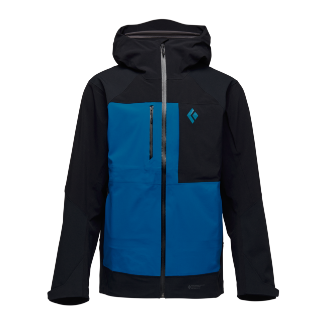Black Diamond Women's Recon Stretch Pro Men's Shell Ski Jacket, Black-Kingfisher