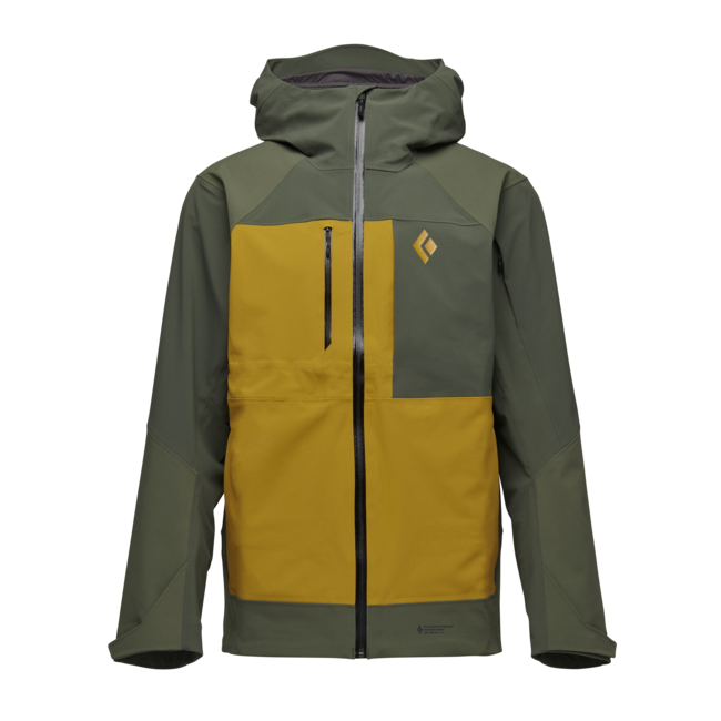Black Diamond Women's Recon Stretch Pro Men's Shell Ski Jacket, Tundra-Amber