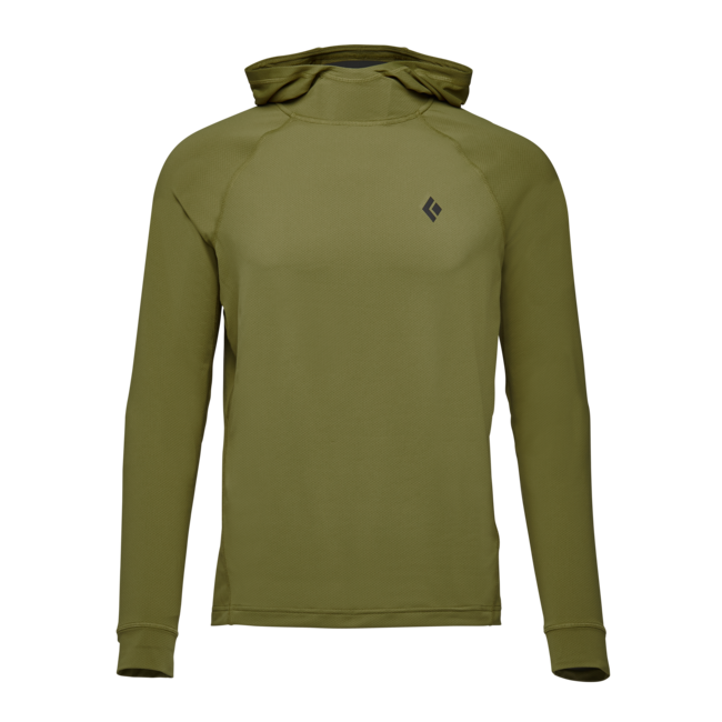 Black Diamond Alpenglow Women's Men's Hoodie, Camp Green