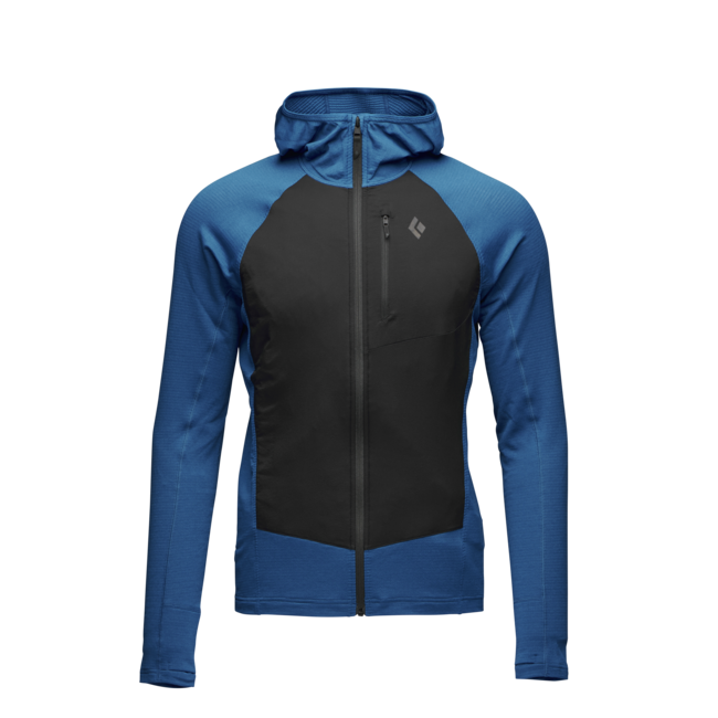 Black Diamond Women's Coefficient Lt Hybrid Men's Hoodie, Kingfisher-Black
