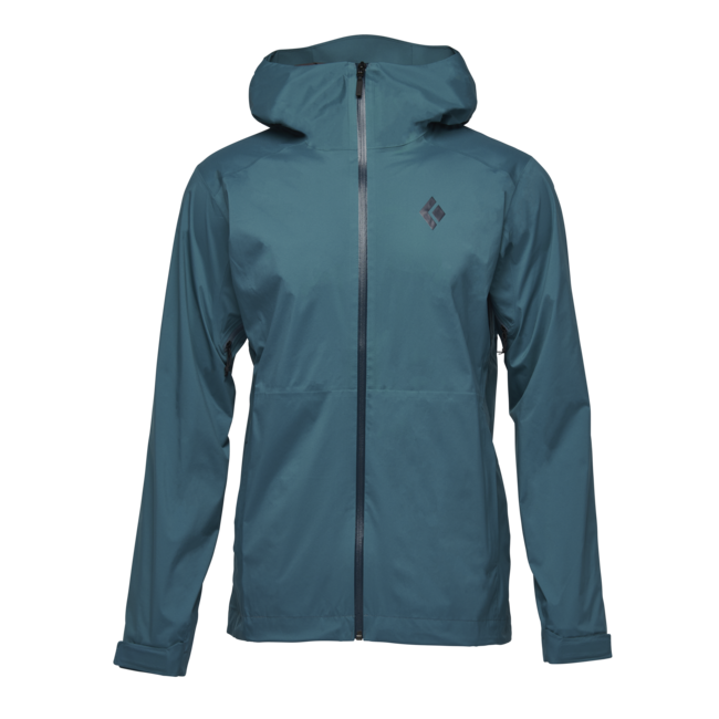 Black Men's Diamond Women's Stormline Stretch Rain Shell, Creek Blue