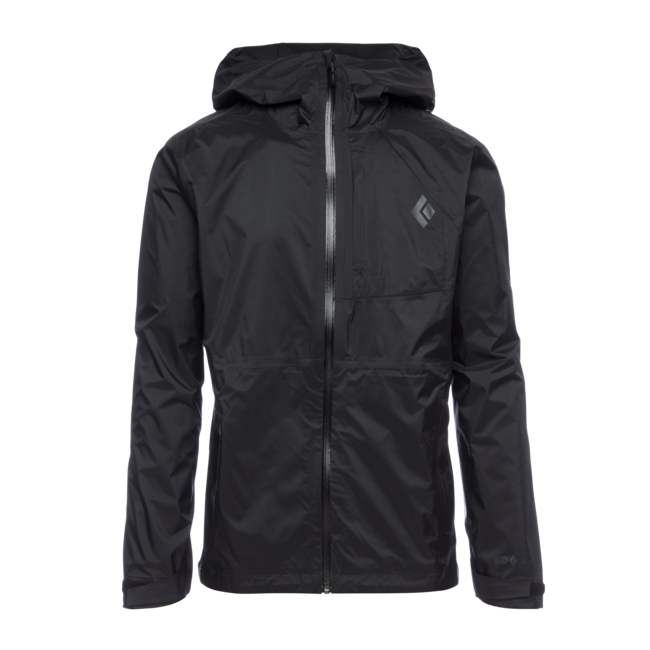 Black Diamond Women's Treeline Men's Rain Shell Jacket, Black