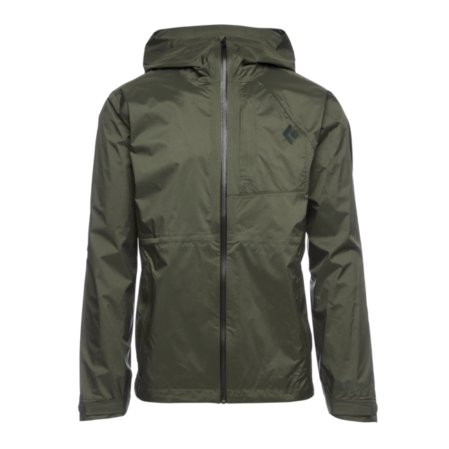 Black Diamond Treeline Rain Shell Women's Men's Jacket, Tundra