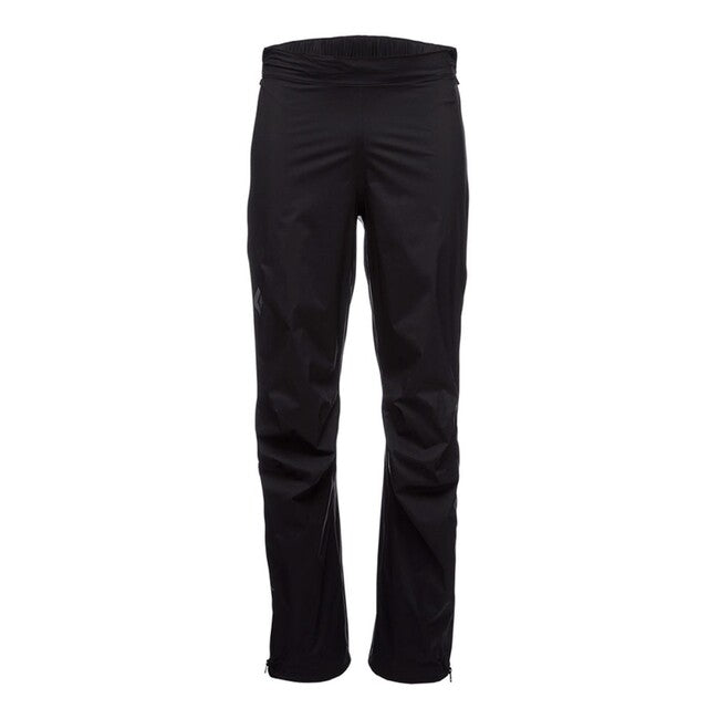 Black Diamond Pánske nepremokavé nohavice Stormline Stretch Full Zip Rain, čierna