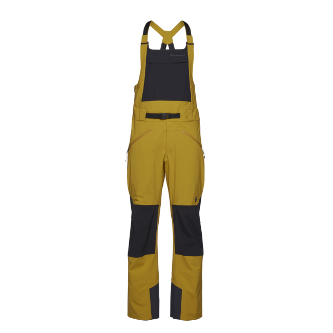 Black Diamond Recon Stretch Bibs Men's Bib Pants, Amber-Black