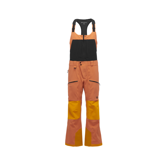 Black Diamond Recon Stretch Pro Bibs Men's Bib Pants, Orange Flame-Orange