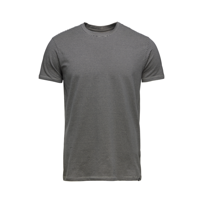 Black Diamond Men's T-Shirt BD Stripe, Charcoal-Off White