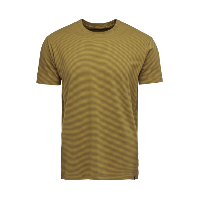 Black Diamond Men's Short Sleeve T-Shirt BD Stripe, Dark Curry-Amber