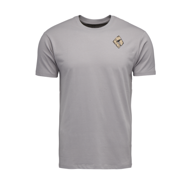 Black Diamond Pánske tričko s krátkym rukávom Mono Pocket, pewter