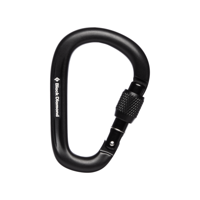 Black Diamond Pearlock Screwgate Carabiner, Black