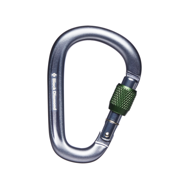 Black Diamond Pearlock Screwgate Carabiner, Grey