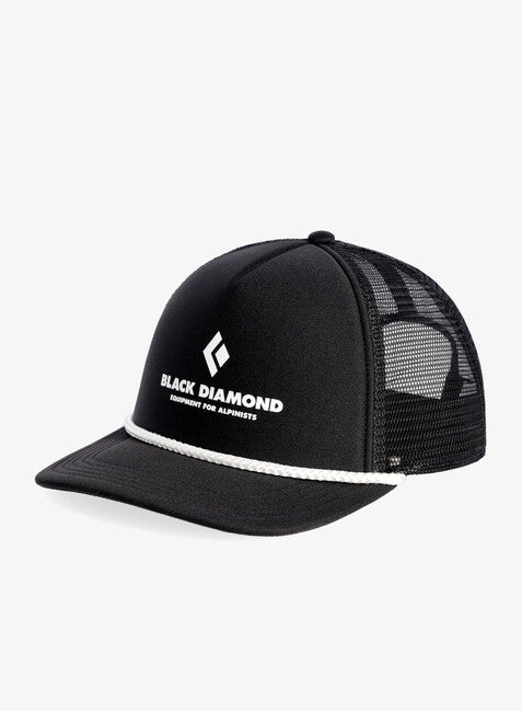 Black Diamond Flat Bill Trucker Cap, Black