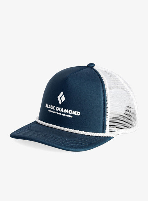 Black Diamond Flat Bill Trucker Cap, Pewter-Black