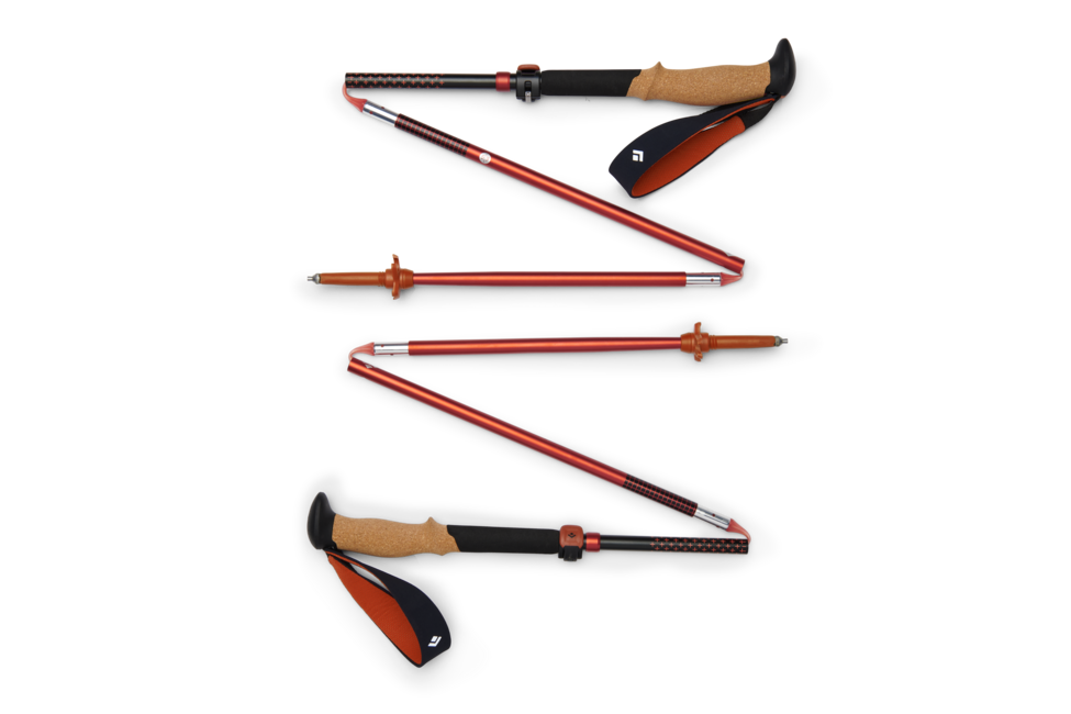 Black Diamond Pursuit Flz Trekking Poles, Black-Octane