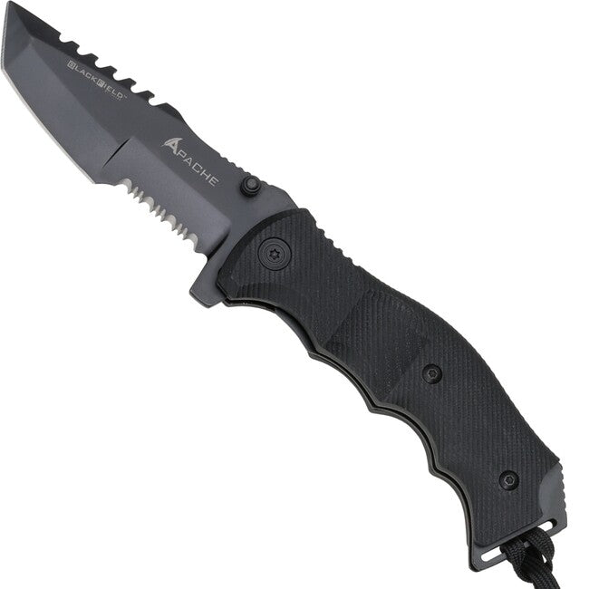 BlackField Apache Folder Pocket Knife 100mm, Black