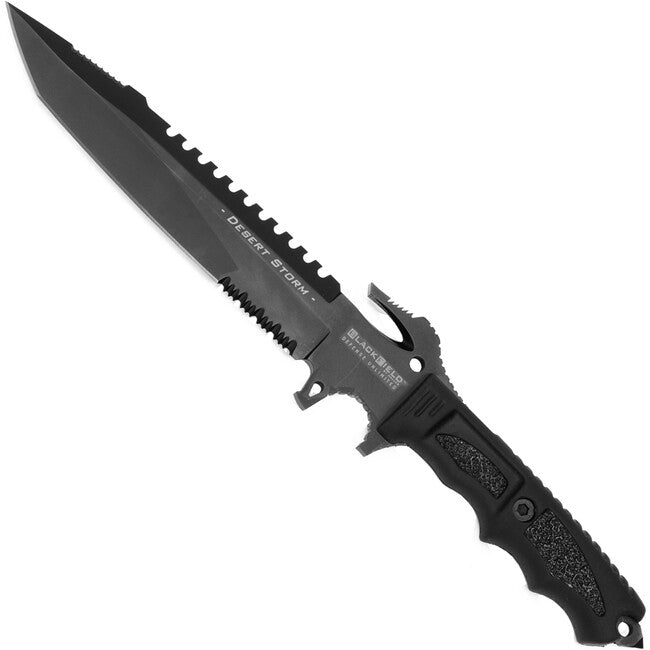 BlackField Desert Storm Serrated Knife, Black
