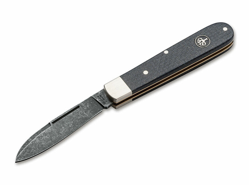 Böker Barlow Prime Jute Pocket Knife 7 cm, Black Micarta