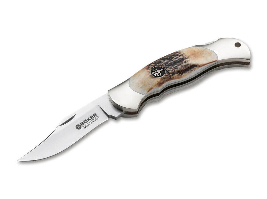 Boker Junior Scout Stag Folding Pocket Knife, 7 cm