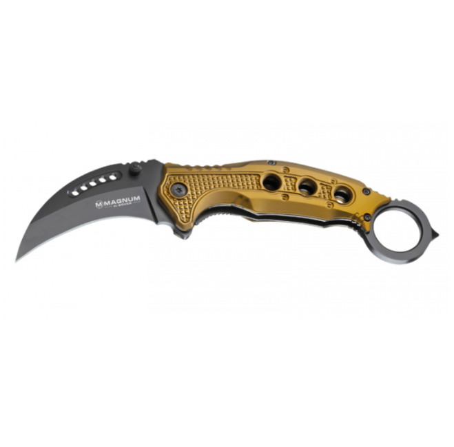 Böker Magnum Black Scorpion Karambit Knife 20.5cm, Bronze Gold
