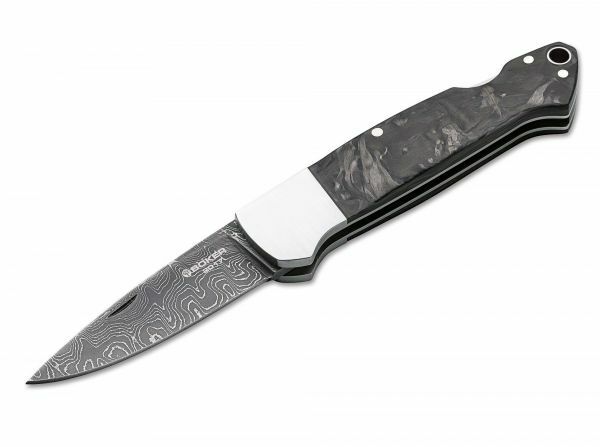 Böker Manufaktur Solingen Damast Annual 2017 Pocket Knife 6.35 cm, Damascus