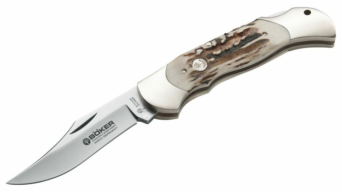 BÖKER Optima Stag Pocket Knife, 9 cm, Stag