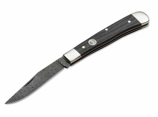 BÖKER® vreckový nôž Trapper Classic 8,3 cm, damašek, dub Bog