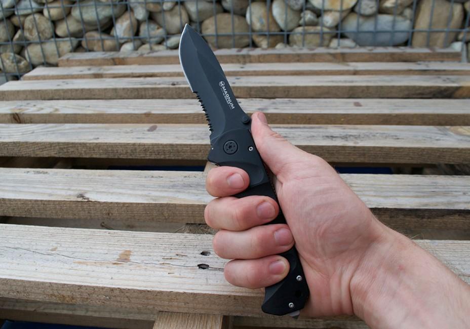 Boker Magnum Black Spear Folding Knife 23cm