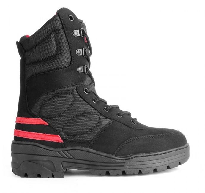 Double Red Original Desert Boots, Black Red