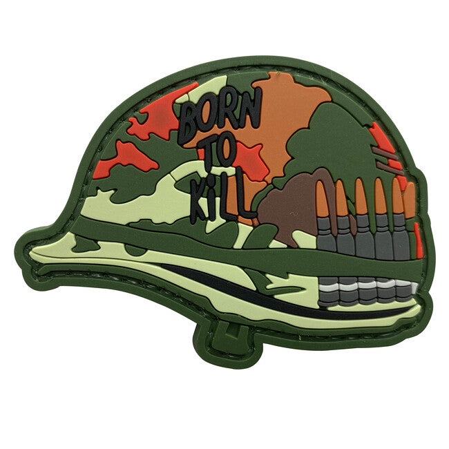 WARAGOD Born to Kill Helmet PVC Patch Camo