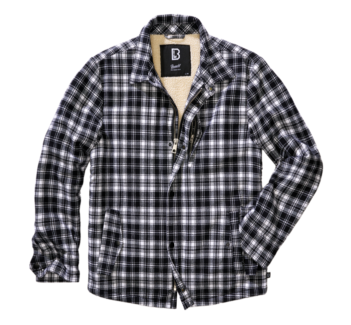 Brandit Classic Sherpa Jacket, White-Black