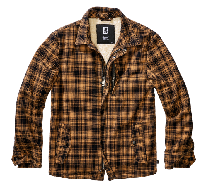 Brandit Classic Sherpa Jacket, Camel-Black