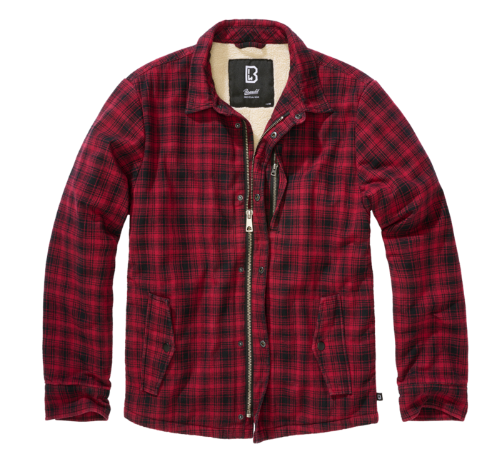 Brandit Classic Sherpa Jacket, Black-Red