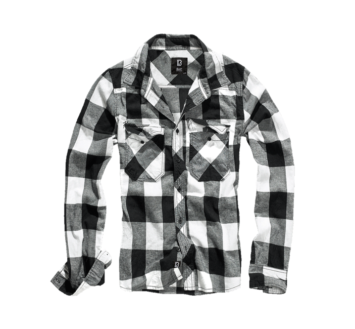 Brandit Check Shirt, White/Black