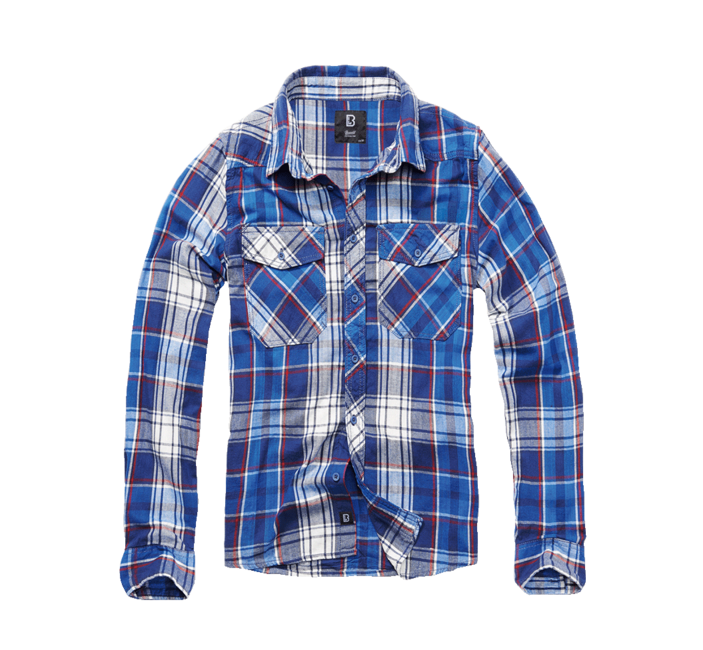 Brandit Check Long Sleeve Shirt, Navy Blue