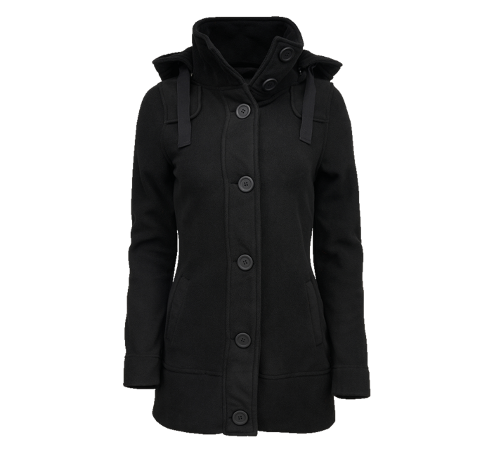 Brandit Women's Square Fleece Jacket, Black