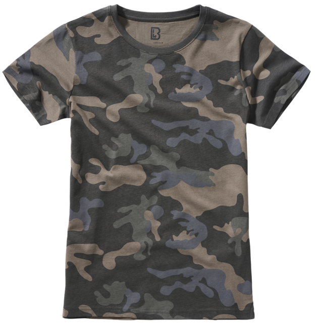 Brandit Women's T-Shirt, Dark Camo
