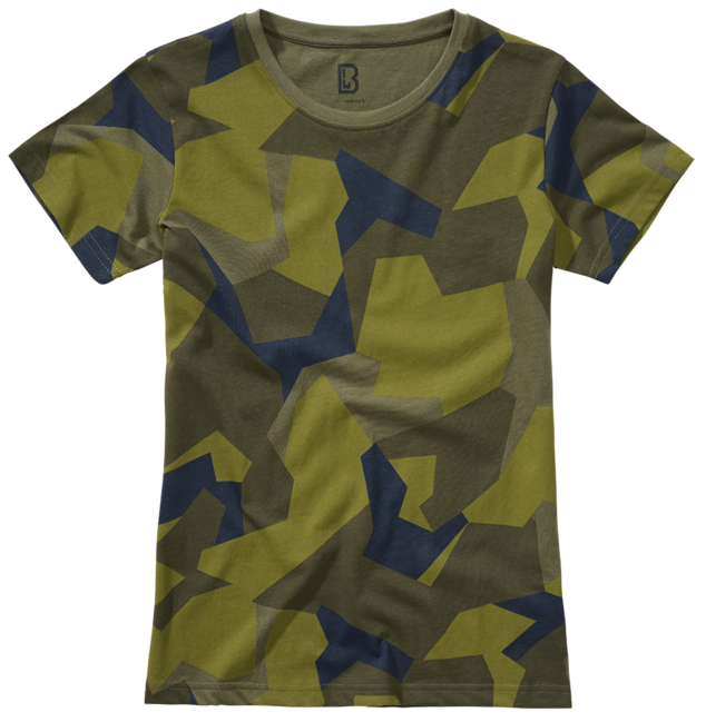 Brandit Women's T-Shirt, Swedish Camo M90