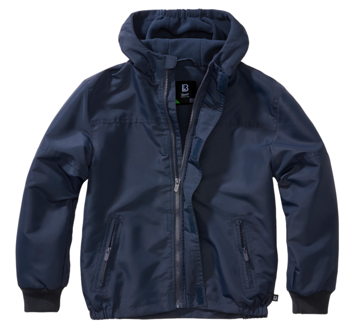 Brandit Kids Frontzip Windbreaker Jacket, Navy Blue