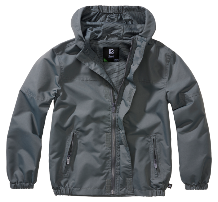 Brandit Kids Summer Frontzip Windbreaker Jacket, Anthracite