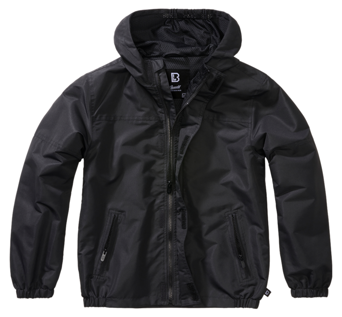 Brandit Summer Frontzip Windbreaker Jacket, Black