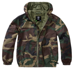 Brandit Summer Frontzip Windbreaker kids jacket, woodland