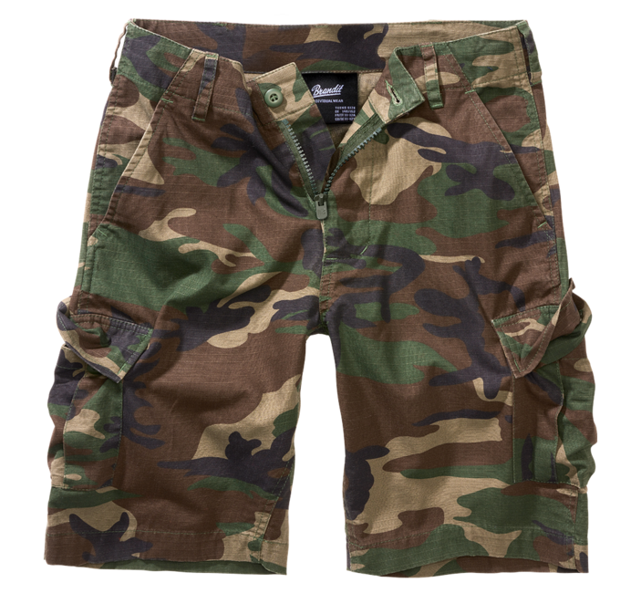 Brandit Kids BDU Ripstop Shorts, Woodland