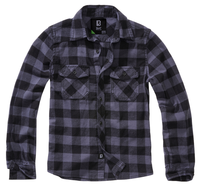 Brandit Kids Shirt Long Sleeve, Black Grey