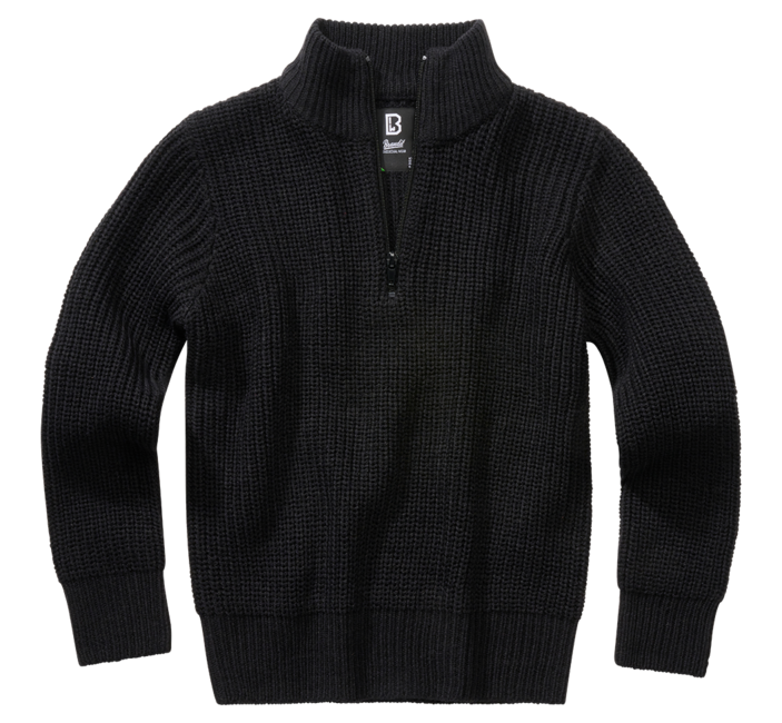 Brandit Marine Kids Troyer Pullover, Black