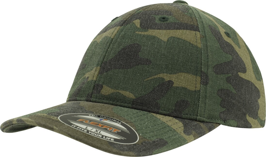 Brandit Flexfit Garment Camo Cap, Woodland