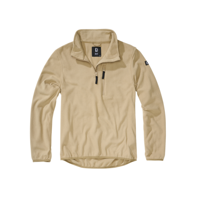 Brandit Fleece Troyer Jacket, Camel