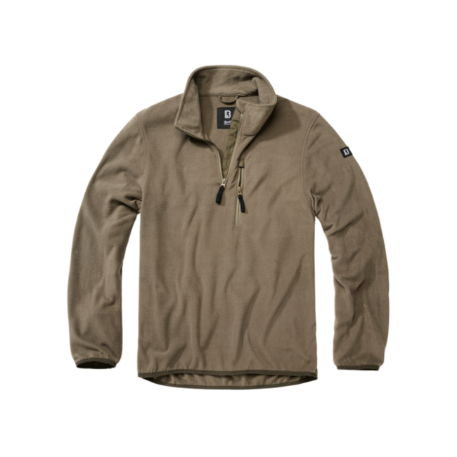 Brandit Fleece Troyer Jacket, Olive