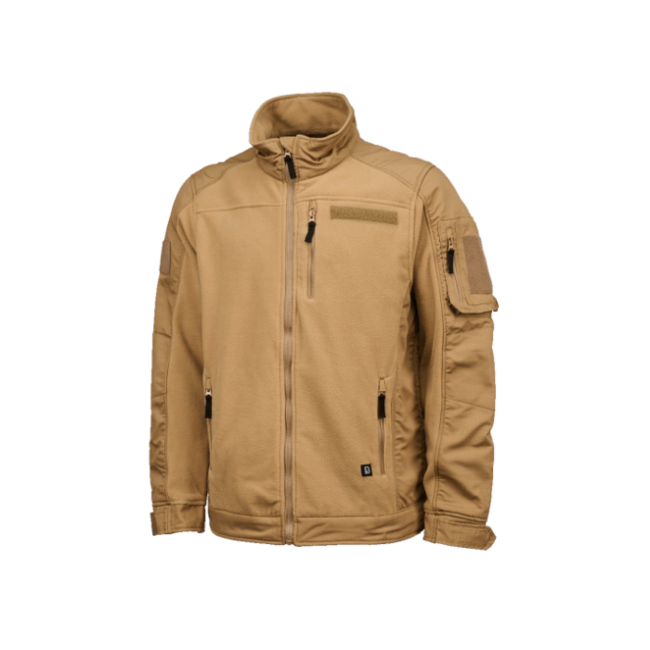 Brandit Ripstop Fleece Jacket, Camel