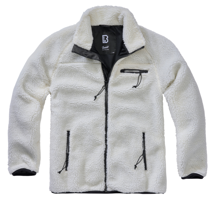 Brandit Teddyfleece Fleece Jacket, White